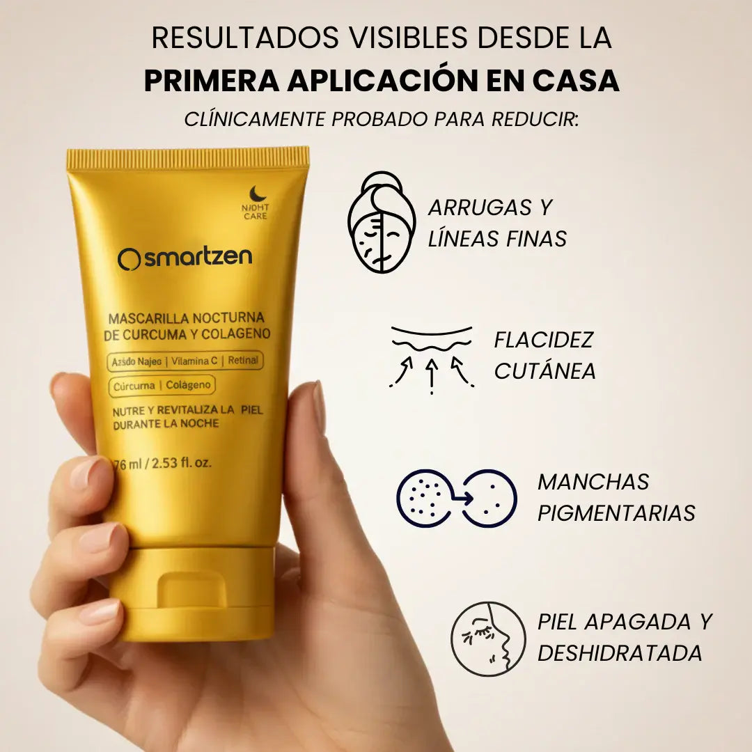 Mascarilla Facial Coreana con Cúrcuma y Colágeno