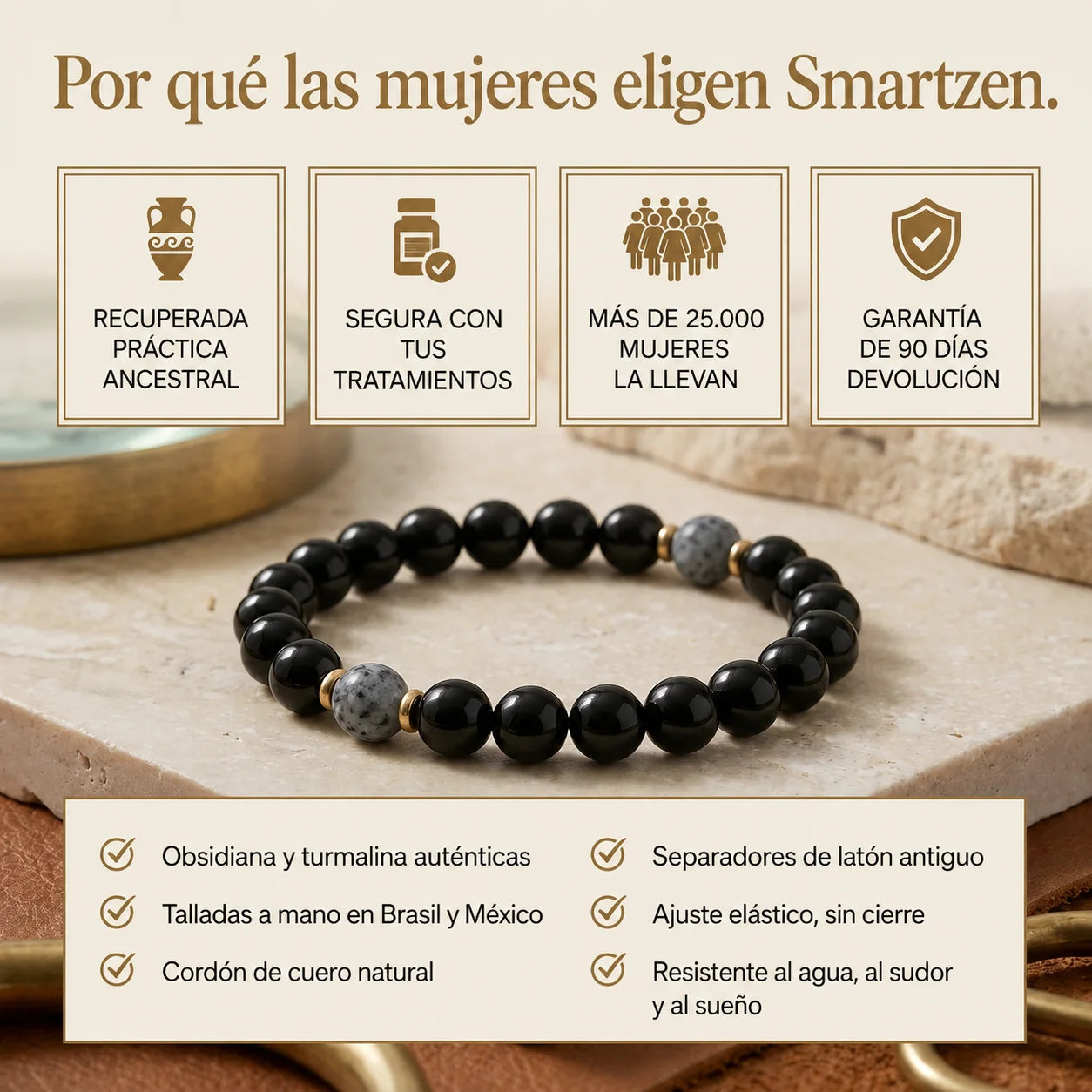 Pulsera Magnética de Hematita - Smartzen