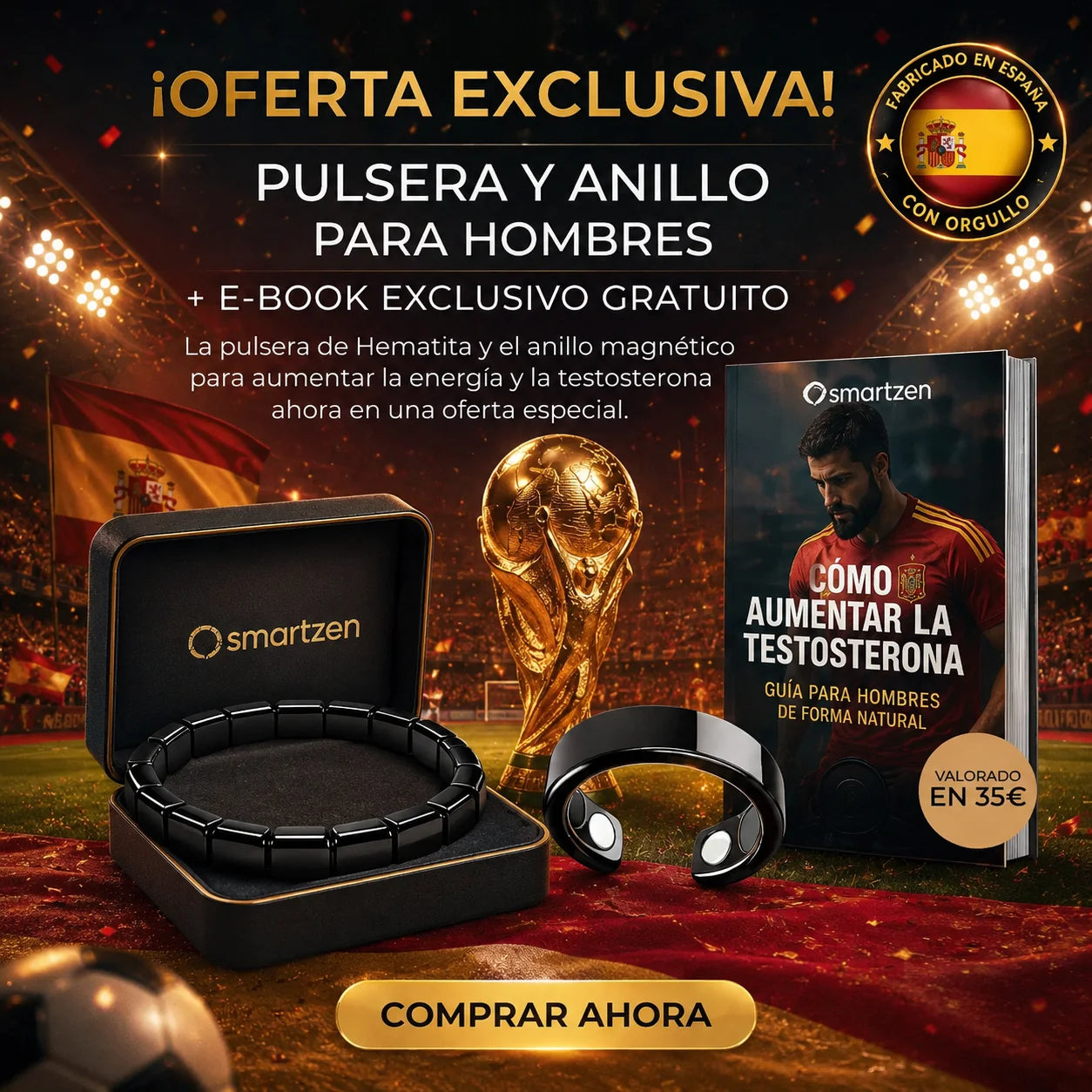 Pulsera Magnética de Hematita Smartzen