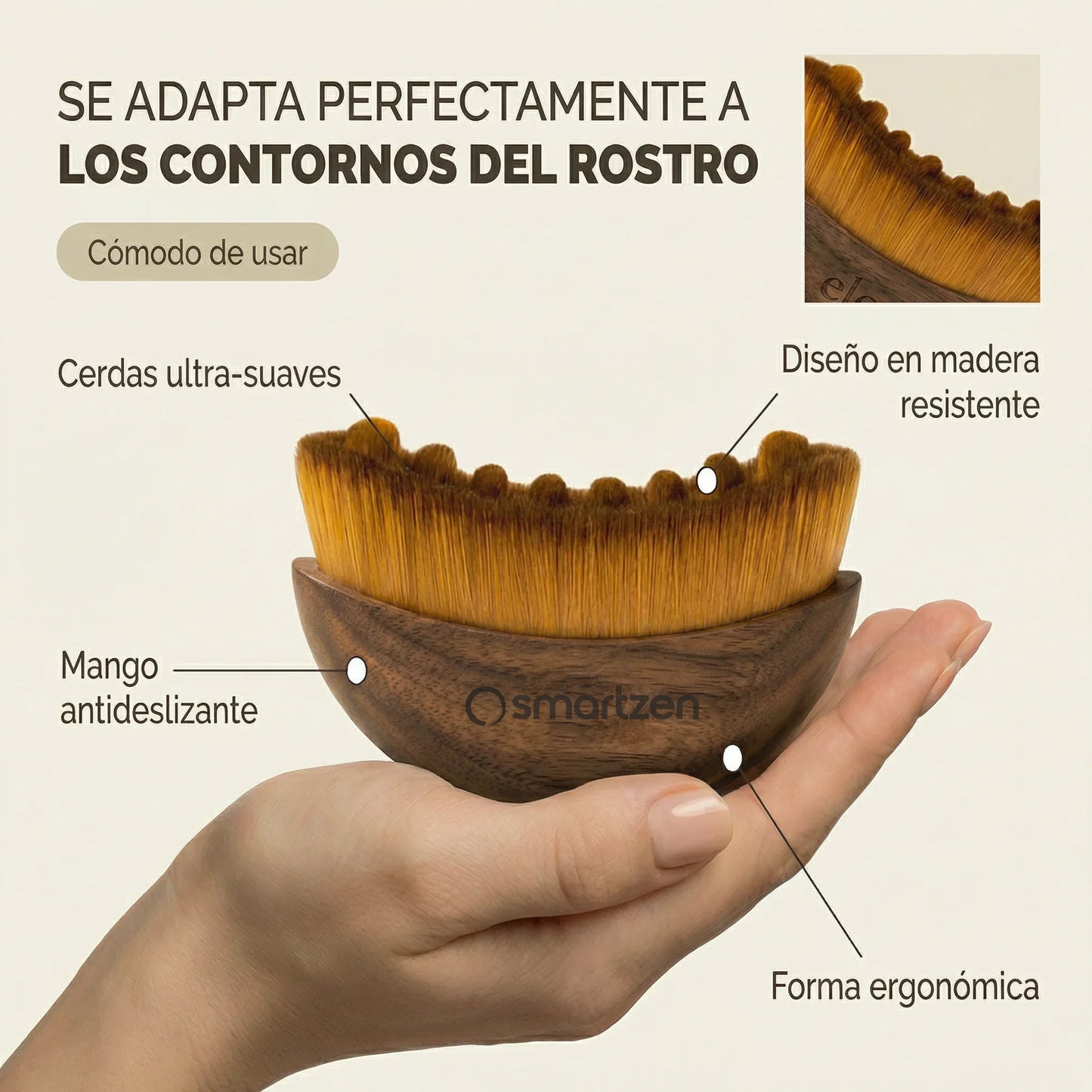 Cepillo de Masaje Linfático Facial Smartzen